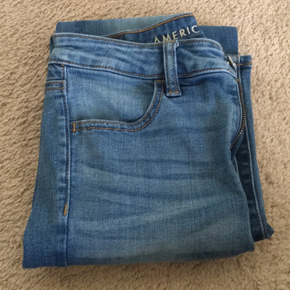 American Eagle Super Stretch Blue Skinny Jeans